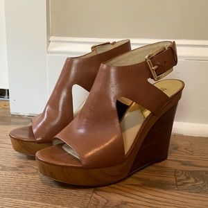Michael Kors leather wedges